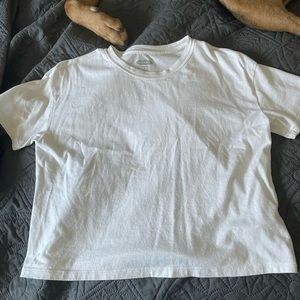 plain white crop tee. Size S